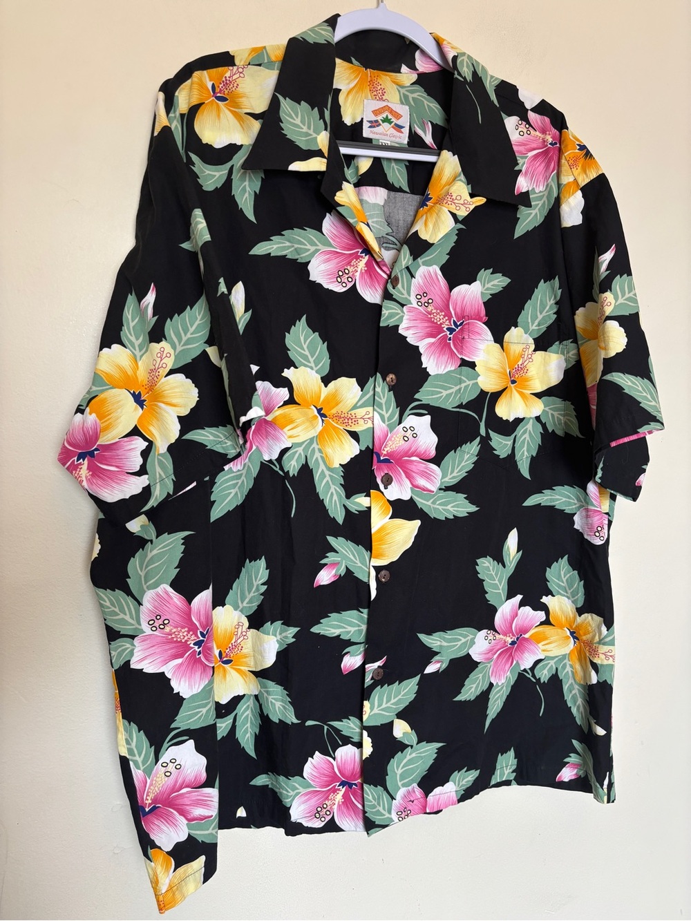 Vtg Pineapple Juice Hawaiian Button Shirt Men’s XXL Floral Tropical Resort USA